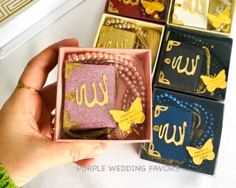 Mini set di Corano e Tasbeeh di perle, regalo islamico personalizzato