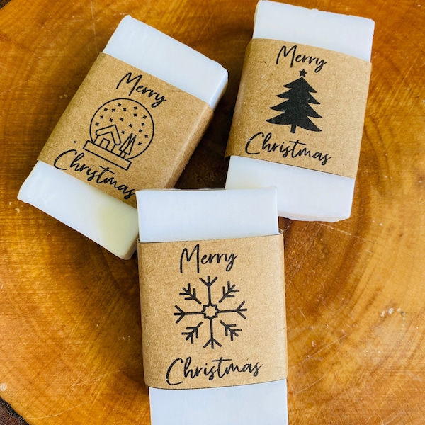 Christmas Soap Favors, New Year Soap Gift, Merry Christmas Soap, Happy Holiday Favor