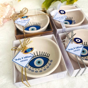 Evil Eye Beaded Bowls, Guest Wedding Favors, Baptism Gifts, Bridal Shower Gifts, Evil Eye Gifts