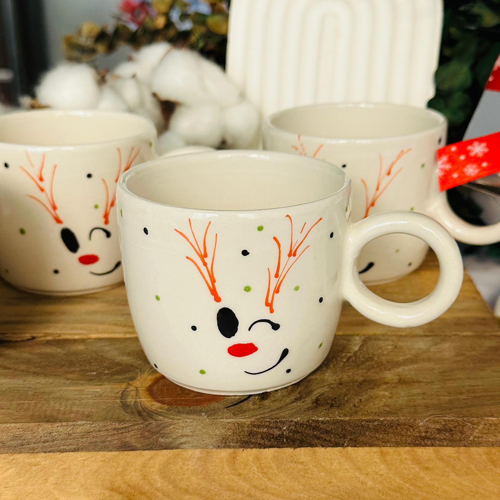Handmade Christmas Tree Coffee Mug: Holiday Decor, Xmas Gift - Etsy