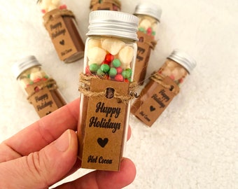 Weihnachts-Trinkschoko-Bombe: Marshmallow-Kakao in der Glasflasche