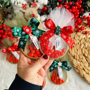 Regalos para invitados para Navidad, postres a granel para invitados, obsequios para fiestas navideñas, dulces para celebraciones, obsequios comestibles para fiestas, regalos navideños a granel