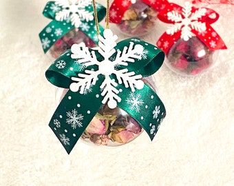 Christmas Herbal Tea Balls, Christmas Tea Party Favors, Easy Holiday Gift for Guests, Personalized Bulk Tea Gifts