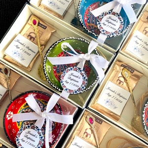 Wedding Favors Ceramic Bowls, Coffee for guests Chocolate Favors, Baptism Favor, Turkish Ottoman Antique Style Tea Spoons Favors