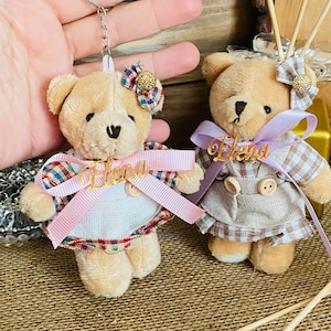 Stainless Steel Lovely Activities Bear Metal Key Chain Teddy Bear Key Ring  ~Cute Gift