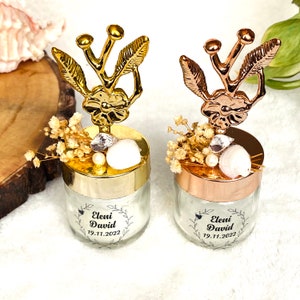 Personalised Wedding Party Thank you Candle Favor for Guests, , Favors for Guest, Luxury Candle Favors, Elegant Candle in glass