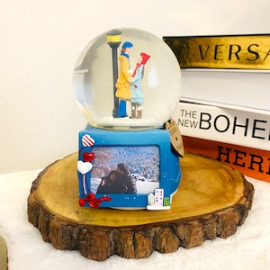 Personalized Picture Framed Snow Globe, Gift for Girlfriend, Music Box Night Light Gift, Special Snow Globe for Couples, Gift for Boyfriend