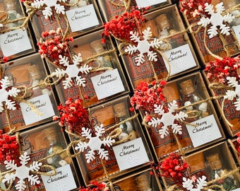Christmas Hot Chocolate Favor: Snowflake Decor, Winter Wedding (Minimum 30)