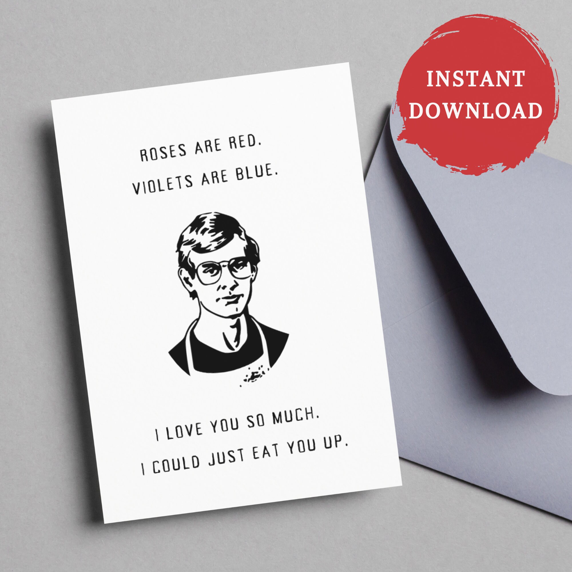 Jeffrey Dahmer Funny Card I Serial Killer Card I Instant Download Etsy