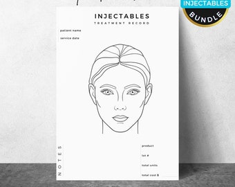 Injectables Treatment Record, Patient Record, BOTOX, Dermal Filler, Nurse Injector, Injectables Form, Instant Digital Download