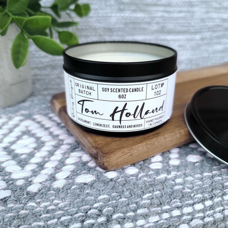 Tom Holland Soy Candles 6oz Candle Tin Candle Comic Etsy