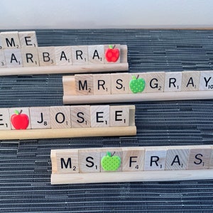 Customized Teacher Scrabble Racks