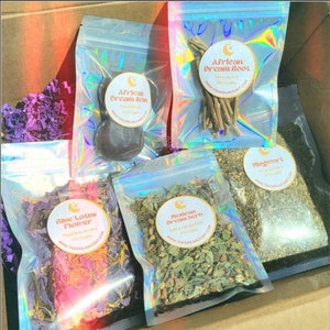 Dream Explorer Complete Herbal Sampler Pack - Calea Zacatechichi, Mugwort, Blue Lotus Flower, African Dream Herb, African Dream Root
