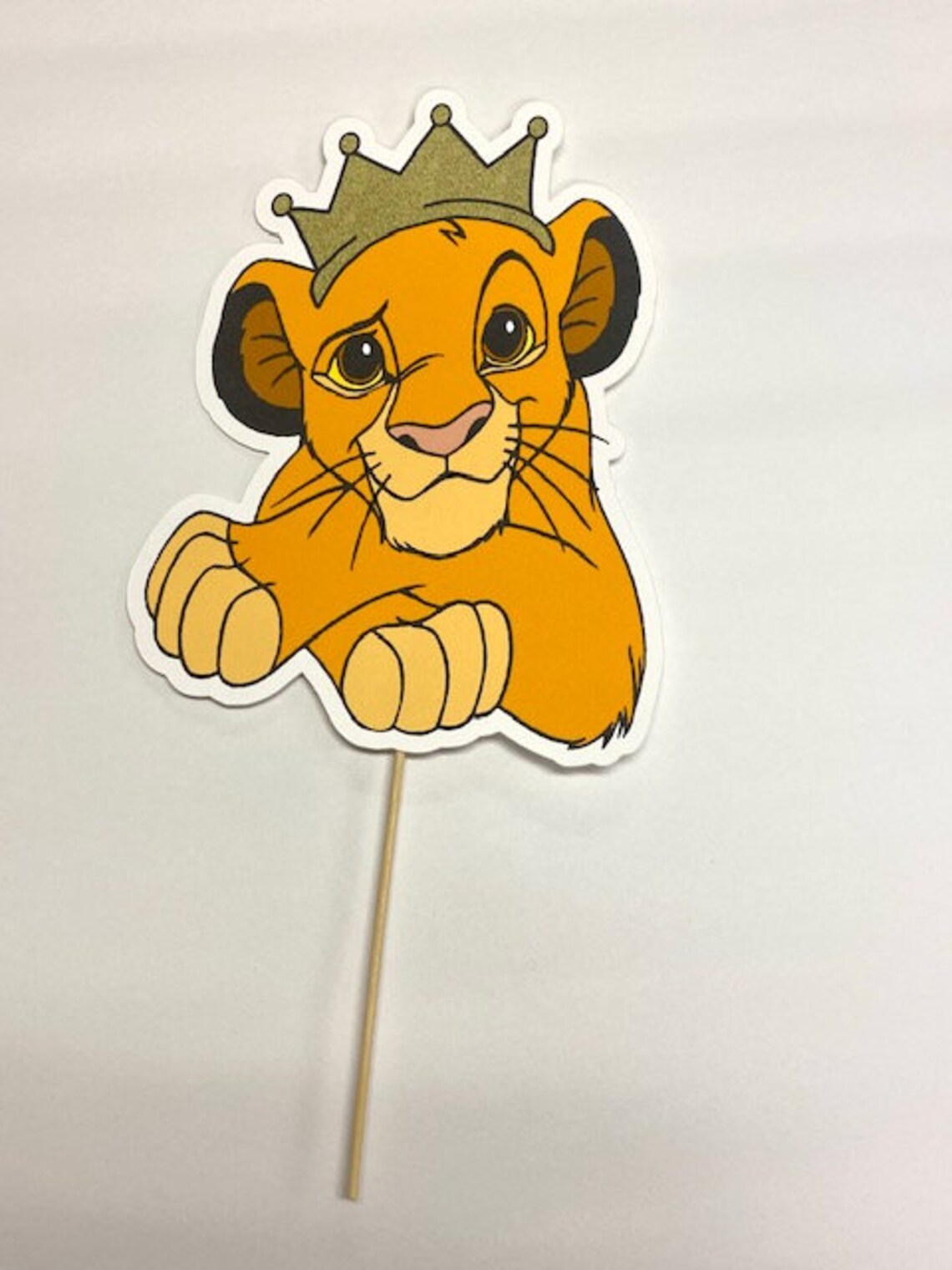 Lion King Simba Birthday Cake Topper Simba With Crown Simba Etsy