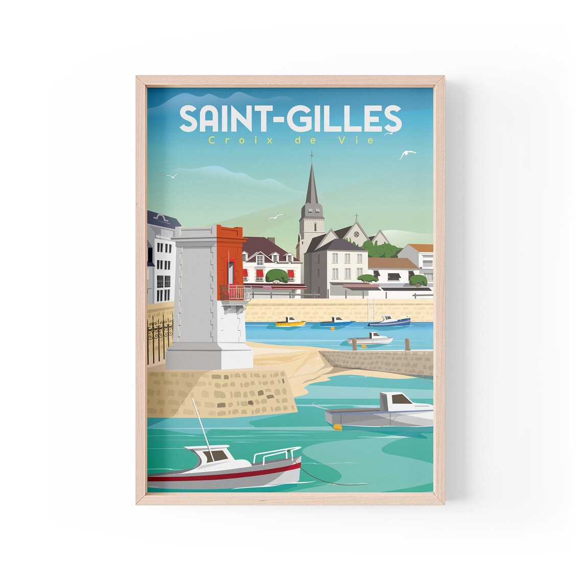 Affiche Saint-Gilles Croix de Vie Le Port | Etsy France