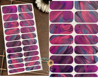 Earthly Divine Vernis à ongles Wraps; Bandes d’ongles abstraites; Enveloppements d’ongles en marbre