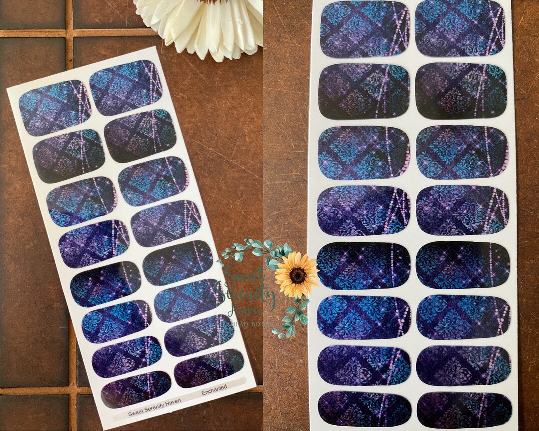 Enchanted Nail Polish Wraps; Purple Mermaid Inspiration; Whimsical ...