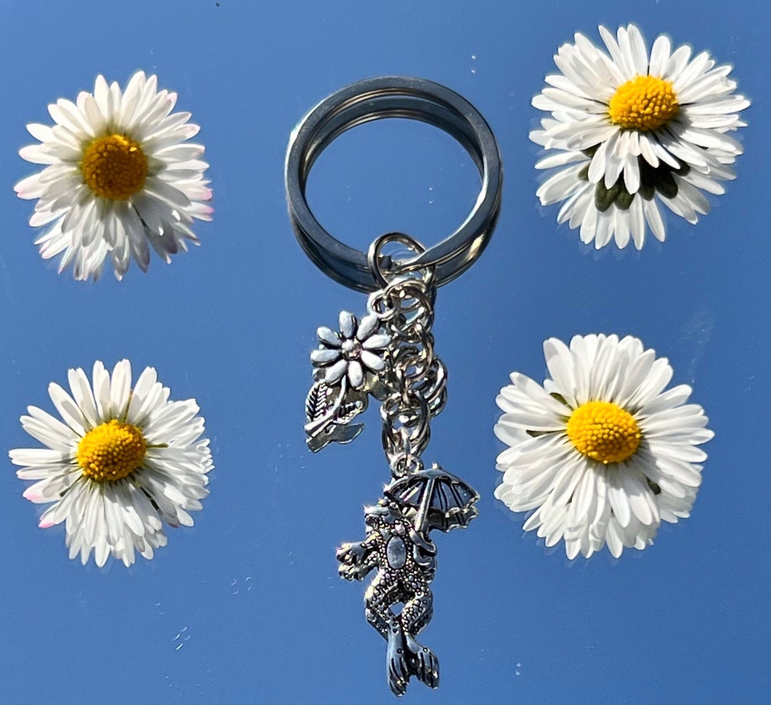 H Inspired Pleased Frog Daisy Keychain Etsy