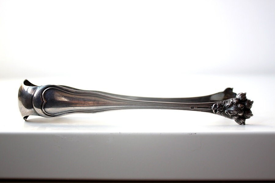 Pince à Charbon Encens 2 Plaqué Argent - Pattes de Lion Artisanat Vintage Français 1940 Wicca Pagan