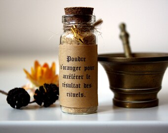 Poudre d'oranger pour accélérer les résultats des rituels et faire rayonner l'aura - poudre magique rituelle traditionnelle - encens naturel