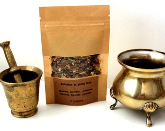 Infusion de pleine lune - tisane sorcière 15 grammes - apothicaire, herboriste - herbes, plantes, feuilles - cycle lunaire - déesse wicca