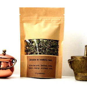 New moon infusion - witch herbal tea 15 grams - apothecary, herbalist - herbs, plants, leaves - lunar cycle - wicca goddess