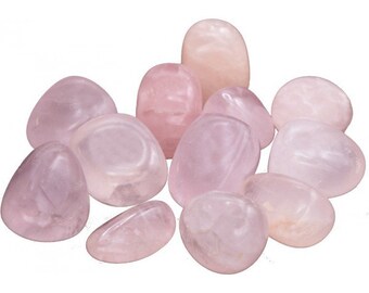 Rose quartz - tumbled stone - love - anxiety - inner peace - trauma - resilience - heart chakra - reiki - altar - protection