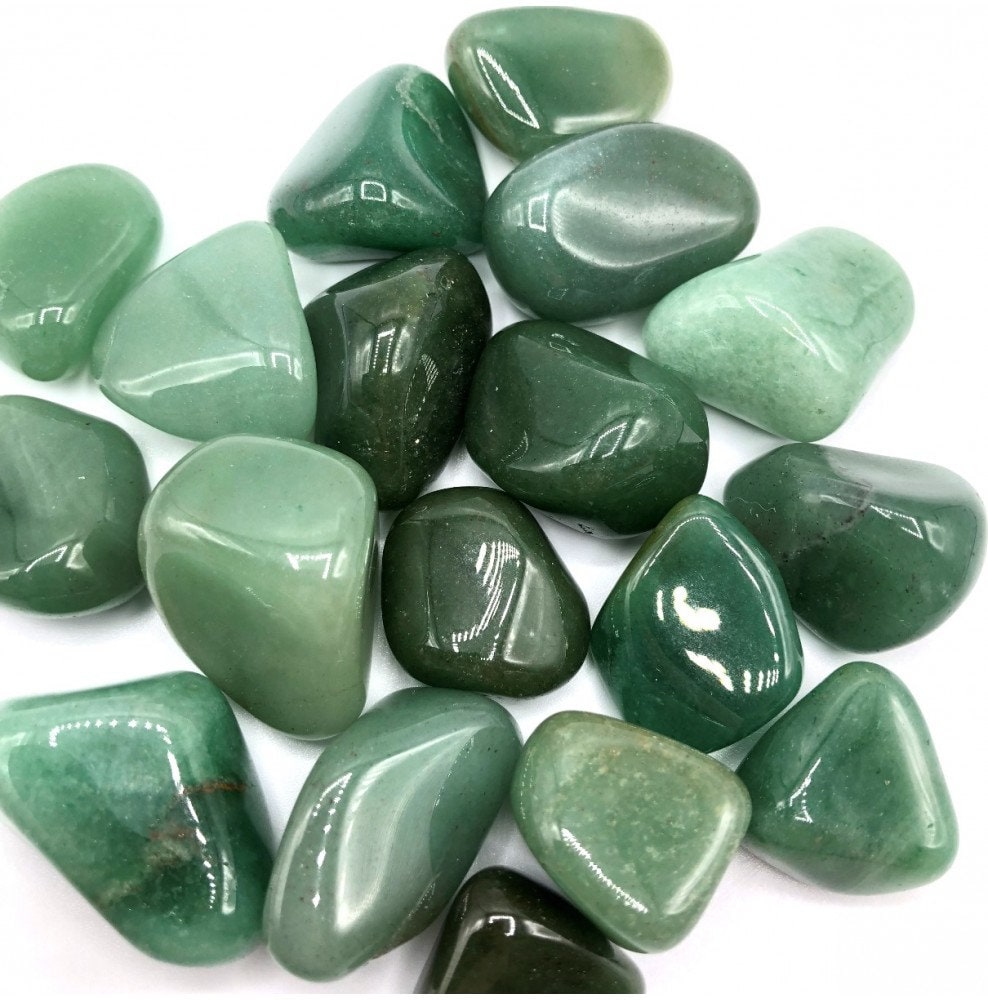 Aventurine Verte - Pierre Roulée Cristal Chance Optimisme Anti-Anxiété Chakra Du Coeur Reiki Autel P