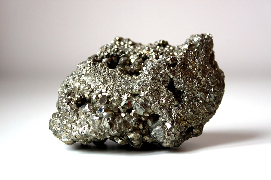 Très Grosse Pépite de Pyrite 320 G - Pierre Brute Cristal Anti-stress Chance Argent Chakra Plexus, G