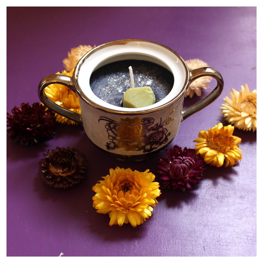 Candle of intent insomnia raw serpentine blue candle Etsy