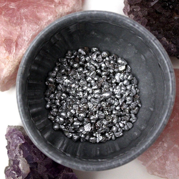 Incenso d'argento naturale in grani - abbondanza spirituale - resina, piante - 30 grammi - Altare e meditazione - Viene fornito con un carbone