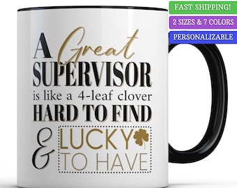 gift ideas for dissertation supervisor Supervisor Appreciation Gift for Supervising, A Great Supervisor, Personalized Mug, Office Management Employees Staff Christmas Gifts, PhD