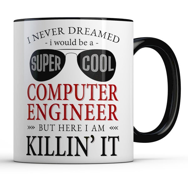 Computer Engineer Gift for Computer Hardware Engineering, Super Cool Computer Engineer Mug Christmas Graduation Work Anniversary New Job
