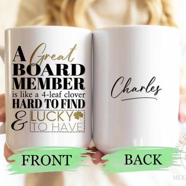 Personalized Board Member Appreciation Gift for Board Member, A Great Board Member Mug, Christmas Thank You Gift for Men Women