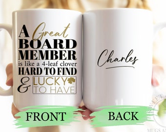 Personalized Board Member Appreciation Gift for Board Member, A Great Board Member Mug, Christmas Thank You Gift for Men Women
