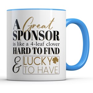 Sponsor Appreciation Gift for Sponsorship, A Great Sponsor Thank You, Personalized Mug Gifts for Confirmation NA AA Event Sponsors image 7