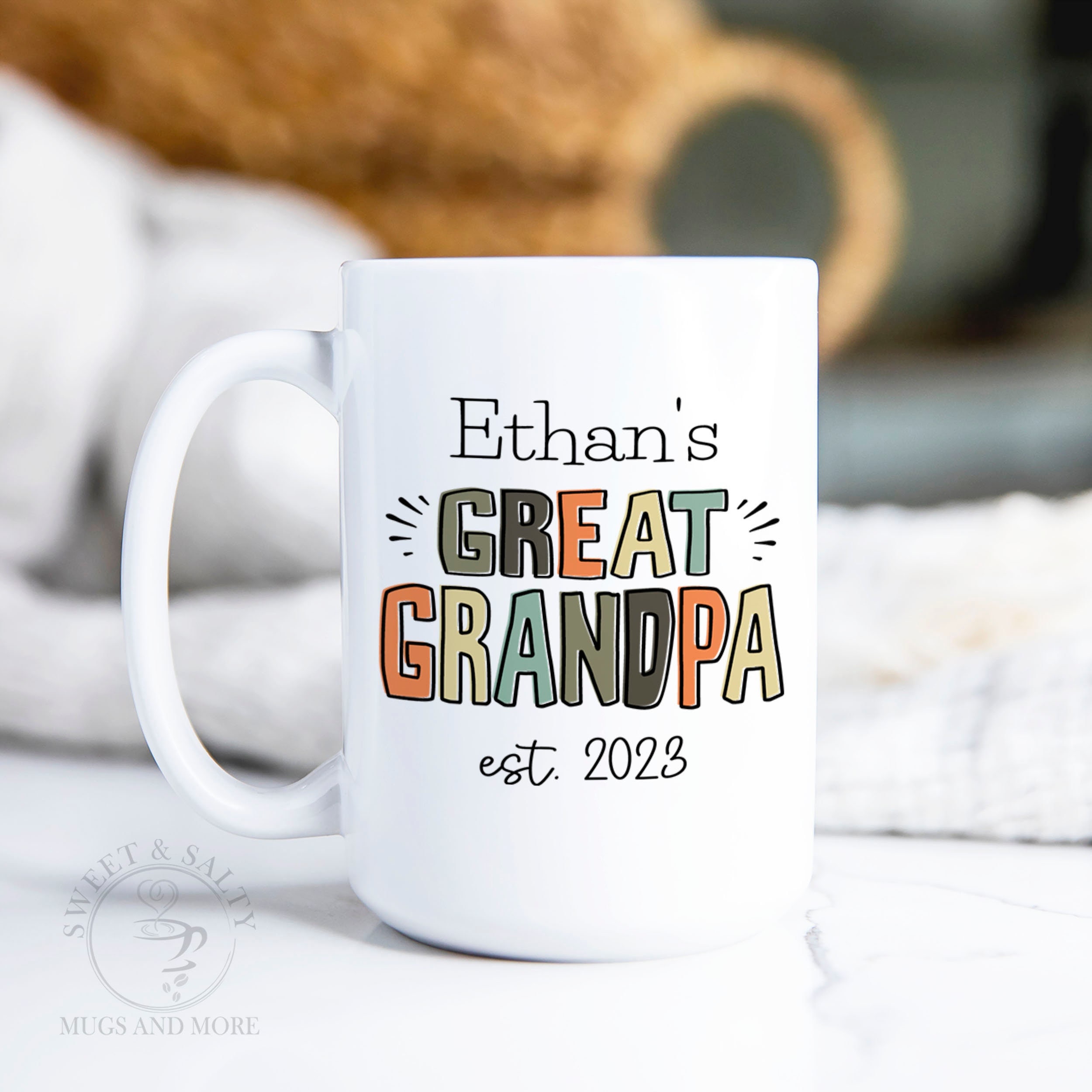 Property of Grandpa XXL Classic Coffee Mug Blue Grandfather Tea Cup