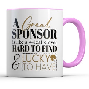 Sponsor Appreciation Gift for Sponsorship, A Great Sponsor Thank You, Personalized Mug Gifts for Confirmation NA AA Event Sponsors image 5