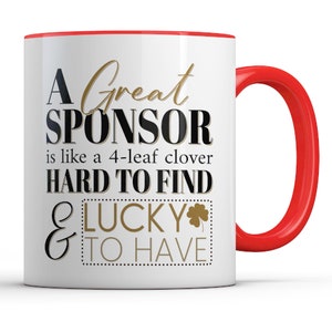 Sponsor Appreciation Gift for Sponsorship, A Great Sponsor Thank You, Personalized Mug Gifts for Confirmation NA AA Event Sponsors image 4