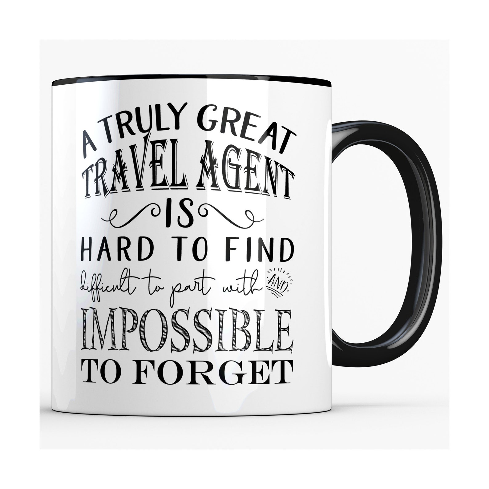 Travel Agent Gift A Truly Great Travel Agent Mug Thank You Etsy