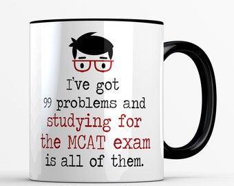 MCAT Study Survival Mug for reviewing MCAT study guide, because MCAT, mcat notes, becoming a doctor, college gift for student