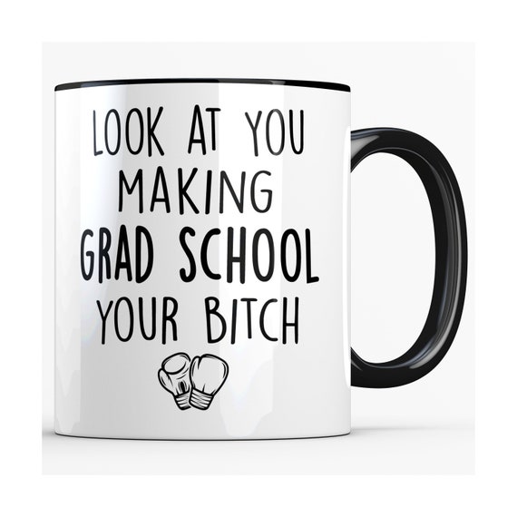Funny Graduation Mug for Grad School Student, Survived Graduate School Gift, College PhD Doctorate gifts for him or her, College Student