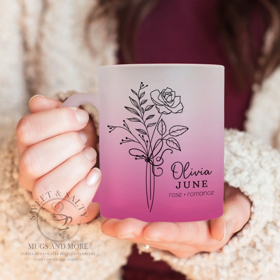 June Birth Month Flower Mug Minimalist Birthday Gift for Best Etsy