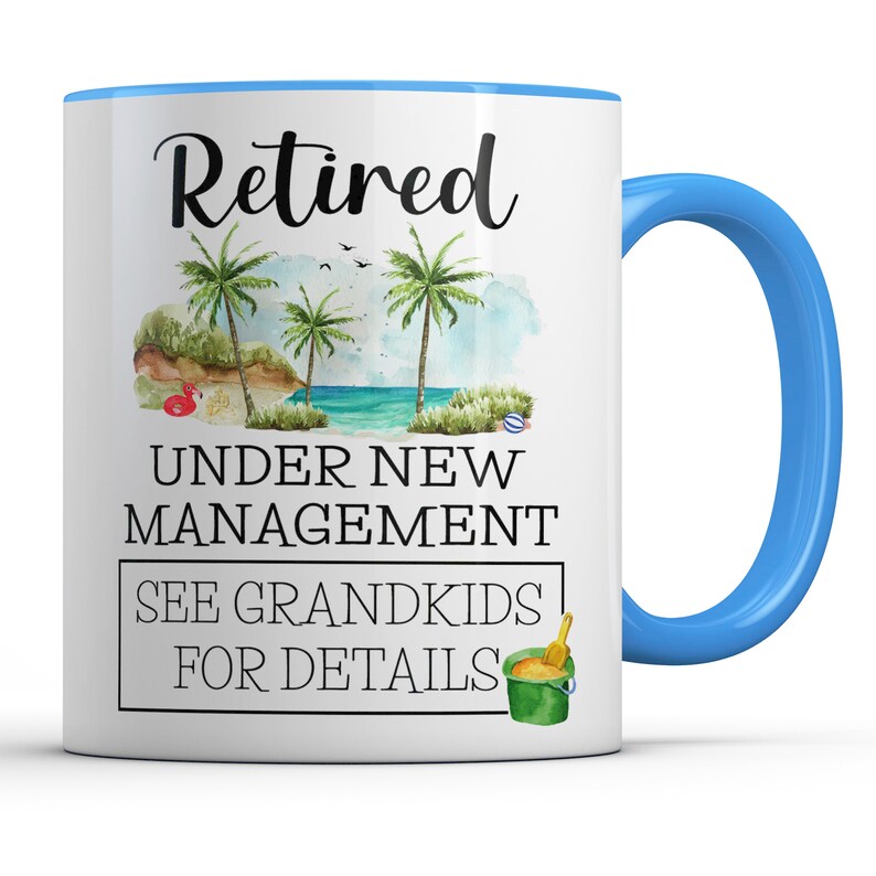 Retirement Gift for Grandparents, Retired Mug, Under New Management, See Grandkids for Details, Funny Retired 2024 Grandpa Full-time Grandma image 10