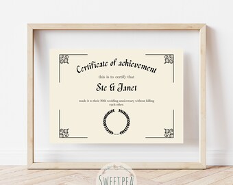 Personalised Novelty Certificates • Novelty Gifts • Humourous Prints • Humour Print • Funny Gifts • Unframed