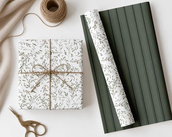 Geschenkpapier Weihnachten, Geburtstag floral | Verpackungspapier (gefaltet)