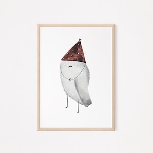 Tierposter Partyvogel A4 & A3 | Poster für das Kinderzimmer, Kinderposter, Kinderzimmerposter