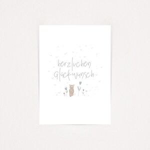 Postkarte Geburtstag Bär | Postkarte Geburtstag Din A6 Grußkarte Baby Postkarte Karte Weihnachten Weihnachtsgeschenk