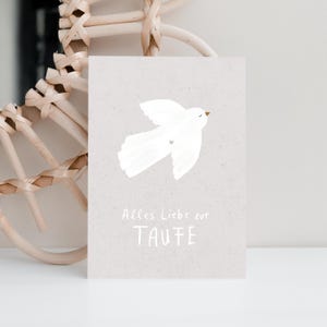 Postkarte Taufe | Tiermotiv Grußkarte Taufe