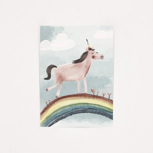 Carte postale Licorne arc-en-ciel | Carte de voeux A6 image 2